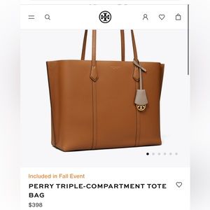 Tory Burch - brown leather work tote